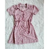 ราคา มินิเดรสคอปกลายดอก สีชมพู (27610710719)