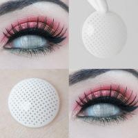 ราคา (ส่งจากไทย) Cosplay lens white mesh คอนแทคเลนส์ตาข่าย คอนแทคเลนส์ผี (15793644523)