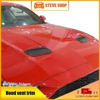 ราคา [Seve Shop] 2 ชิ้นซิลิโคนอะไหล่รถยนต์ Ford Mustang ชิ้นส่วนภายนอก ABS รถฝากระโปรงหน้า Vent Molding 2018 + ฝาครอบ Trim คาร์บอนไฟเบอร์ (42202954894)