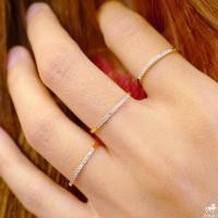 ราคา แหวนเพชรแท้ทองคำแท้ อีเทอนิที(Eternity Ring) เพชรเหลี่ยมกุหลาบ ทองคำแท้ 9k (37.5%) ขายได้ มีใบรับปร (29166896659)