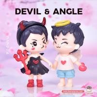ราคา พร้อมส่ง!! Devil & Angle เซต 2 ชิ้น ตุ๊กตาจิ๋ว โมเดลจิ๋ว แต่งสวน (13924251391)
