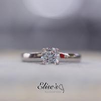 ราคา ER-1064 Elise's Jewelry แหวนเพชร Classic CZ เกรดพรีเมี่ยม หน้าเพชรขนาด 0.5 กะรัต เคลือบทองคำขาว รุ่น ER-1064 Size 7 (7216453758)