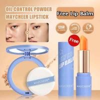 ราคา Free Lip BlimOil Control Face Powder Matte Waterproof Setting Powder + Matte Lipstick Makeup Set (27056110902)