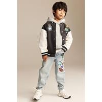 ราคา H&M(เอชแอนด์เอ็ม) แจ็กเก็ตเบสบอลพิมพ์ลายทรงโอเวอร์ไซส์ เด็กผู้ชาย 1169118_6 (43000802020)