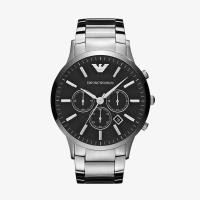 ราคา Emporio Armani นาฬิกาข้อมือผู้ชาย Sportivo Chronograph Black Dial Steel Silver รุ่น AR2460 ของแท้ 1 (28018012980)