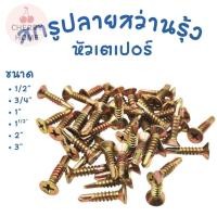 ราคา สกรูปลายสว่าน ชุบรุ้ง หัวเตเปอร์ มีหลายขนาด #สกรูปลายสว่านรุ้ง (43207411637)
