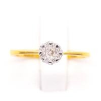 ราคา Happy jewelry แหวนเพชร แหวนล้อมเตยหัวใจ ก้านอิตาลี แหวนทองเพชรแท้ ทองแท้ 37.5% ME841 (28072801253)