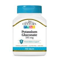 ราคา 21st Century Potassium Gluconate 595 mg. (110Tablets) โพแทสเซียม กลูโคเนต (29385922218)