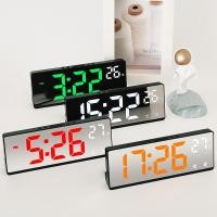 ราคา นาฬิกาดิจิตอล LED นาฬิกาตั้งโต๊ะ นาฬิกาปลุก การแสดงอุณหภูมิ นาฬิกาปลุกแบบชาร์จไฟ USB นาฬิกากระจก (21286742799)