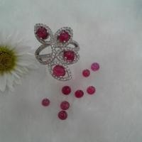 ราคา แหวนเงินแท้ ทับทิมอัฟริกา สีสวยเนื้อแก้ว (853947708)