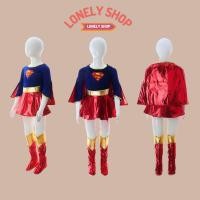 ราคา ซุปเปอร์เกิล ชุดฮีโร่ เด็กหญิง ชุดซุปเปอร์ฮีโร่ (สินค้าพร้อมส่ง) (43061976258)