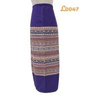 ราคา ผ้าถุงสำเร็จรูปแบบป้ายเย็บเชือกผูกเอวสีม่วงL0047 (27232932828)