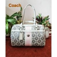 ราคา COACH ทรงหมอน(แท้)มือสองหนังแคนวาส (41111064238)