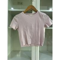 ราคา Pull&Bear เสื้อครอป คอกลม แขนสั้น ไหมพรมบางๆ สีชมพู (26474807805)