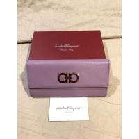 ราคา กระเป๋าสตางค์ Ferragamo Long Wallet สีชมพูอมม่วง ใส่บัตรได้เยอะมาก หนังแท้ ของใหม่ (14479349663)