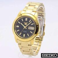 ราคา (Hot!!) Seiko 5 Sports Automatic รุ่น SNKK22K1 นาฬิกาสำหรับผู้ชาย สายสแตนเลสสีทอง หน้าปัดดำประกันศูนย์ Seiko 1 ปีเต็ม (3888845422)