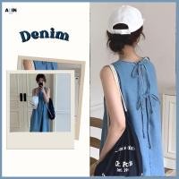 ราคา พร้อมส่งBow Denim Dress เดรสยาวสียีนส์ผูกโบว์ด้านหลัง (18391119305)