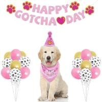 ราคา Puppy Adoption Party ชุดตกแต่ง Happy Gotcha Day แบนเนอร์ Paw พิมพ์ Ballons น่ารักหมวกและผ้าพันคอสําหรับสัตว์เลี้ยงชายและหญิง (22273544886)