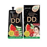ราคา (ยกกล่อง x 6ซอง) สโนว์เกิร์ล แตงโม วอเตอร์เมลอน ดีดี คูชั่น Snowgirl Watermelon DD Cushion 9 กรัม (28931555816)
