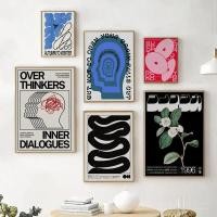ราคา Modern Abstract Open your mind Blue WAVES Wall Art โปสเตอร์ VINTAGE ญี่ปุ่นพิมพ์ภาพวาดผ้าใบสำหรับห้องนั่งเล่น Home Decor (28772332272)