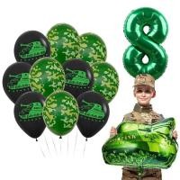 ราคา ชุดบอลลูนทหารพรางบอลลูนถังบอลลูนบอลลูนโลหะจํานวนบอลลูนเด็กงานเลี้ยงวันเกิดตกแต่งของขวัญ (28308469162)