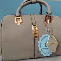 ราคา กระเป๋า แบรนด์ Pimmy ทรงหมอน ขนาด 10" สีเทา มีสายยาวสำหรับสะพายข้าง (5848074111)