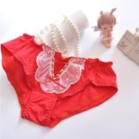 ราคา สไตล์ญี่ปุ่นสีแดงขนาดใหญ่ผ้าฝ้ายผ้าฝ้ายแท้เจ้าหญิงเซ็กซี่ปักบินสามเหลี่ยมสาวสุภาพสตรีกางเกง (41563379317)