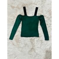 ราคา เสื้อ Jaspal สีเขียว สายกำมะหยี่ ผ้าไหมพรหม ไซส์ XS มือ 1 ตัดป้าย (26888131704)