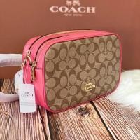 ราคา Coach Jess Messenger ทรงกล่อง2ซิป ลายซีขอบและสายสีส้มโอรส poppy ขนาด 9 นิ้ว สีนี้สวยและหายากมากค่ะ (3228600687)