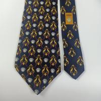 ราคา เนคไทมือสองGianni Versace Silk Tie Black Gold Paisley Necktie Made in Italy (44060996088)