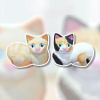 ราคา ตุ๊กตาแมว ไม้แกะสลัก แมวส้ม แมวสามสี (23825225095)