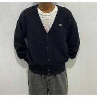 ราคา เสื้อคาร์ดิแกนสีดําวินเทจ Lacoste + Black Wash กางเกงยีนส์ uniqlo (27923061490)