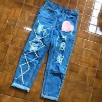 ราคา กางเกงยีนส์ งานป้าย macaron (1863217386)