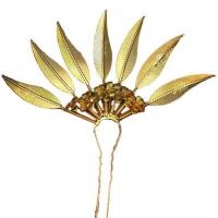 ราคา ปิ่นเสียบผมใบไม้ไหว7ใบมีช่อดอกไม้—ศิลามณีมีช่อดอกไม้6ดอก (2842904906)