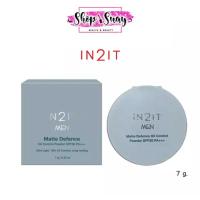 ราคา ( ตลับฟ้า ) IN2IT- Men Matte Defence Oil Control Powder SPF30 PA+++7g.( MMPM )แป้งพัฟ ผสมรองพื้น อินทูอิท เมน (28190430728)