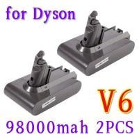 ราคา 98000mAh 21.6V แบตเตอรี่ทดแทน Li-Ion สำหรับ Dyson V6 DC58 DC59 DC61 DC62 SV09 SV07 SV06 SV04 SV03 เครื่องดูดฝุ่น Batte (20414632868)