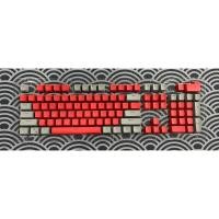 ราคา เซ็ตปุ่มคีย์แคป PBT Keycap Doubleshot ไฟลอด สีแดง เทา 106 ปุ่ม Keycap Thai ปุ่มคีย์บอร์ด Mechanical Keyboard (7668310859)