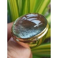 ราคา แหวนทองเหลืองแก้วขนเหล็กน้ำใส (27180959423)