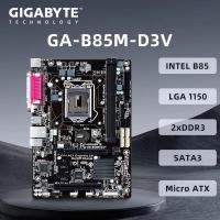 ราคา ใช้ Gigabyte GA B85M D3V เมนบอร์ดรองรับ i7 4790K 4770K i5 4690K 4670K Intel B85 Core i7 i5 i3 CPU 4xDDR3 32GB USB3.0 SATA (29185842945)