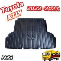 ราคา ถาดท้าย Yaris ATIV 2022-2023 4ประตู ถาดท้ายรถยนต์ วางของท้ายรถ วางสัมภาระ (AOS) พรีออเดอร์ 5-7 วัน (28657129217)