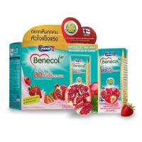 ราคา (แพ็ค 6 กล่อง) Benecol Dietary Supplement UHT Product เบเนคอล ผลิตภัณฑ์เสริมอาหาร รสทับทิมและสตรอเบอร์รี่ 180 มล. (8793655376)