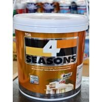 ราคา สีน้ำอคิลิคแท้100% #AG1000 กึ่งเงา สีขาว ทาภายนอกและภายใน 4 SEASONS สีขาว 5 แกลลอน แบรนด์ TOA (26274372436)
