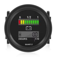 ราคา Digital Battery Indicator หน้าปัทม์วัดแบตเตอรี่ LED 12V/24V/36V/48V/72V พร้อมมิเตอร์ชั่วโมง (27334086235)
