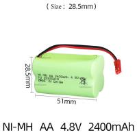 ราคา Battery Ni-MH AA NiMH แบตเตอรี่ 4.8v ถ่าน JST Plug ปลั๊ก 2400mah สำหรับรถบังคับ Rechargable RC 2x2 (29151669815)