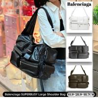 ราคา บาเลนเซียก้า Balenciaga SUPERBUSY Large Shoulder Bag กระเป๋าถือผู้ชายและผู้หญิง (28677775335)