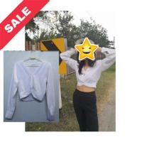 ราคา เสื้อ Zara ครอปไขว้ด้านหน้า สีขาว ZARA TRAFALUC​ (3733570184)