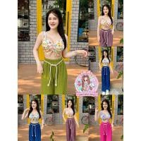 ราคา (new) Set2 ชิ้น เสื้อ ลายดอก+กางเกง ผ้ายืดอัดพลีทเปลือกไม้ ทรงสวย แป๊ะสุดๆ ทรงสวยใส่สงกรานต์ได้เลยค่ะ (22737292810)