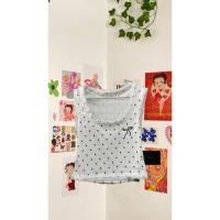 ราคา เสื้อกล้ามแขนกุด ลายจุดแต่งระบายลูกไม้ งานปักที่อก สุดน่ารักอก32-36 (40457022801)