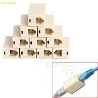 ราคา COU 10 ชิ้น RJ45 CAT5 Coupler ปลั๊กสาย LAN Extender Connector อะแดปเตอร์ใหม่ (40557485030)