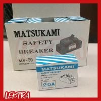 ราคา MATSUKAMI เบรกเกอร์ 20A แถมกล่องเบรกเกอร์ (2810145205)